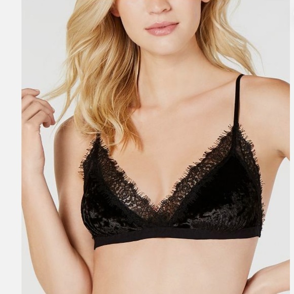 Hanky Panky Other - Hanky Panky Black LUXE PANNE VELVET Bralette